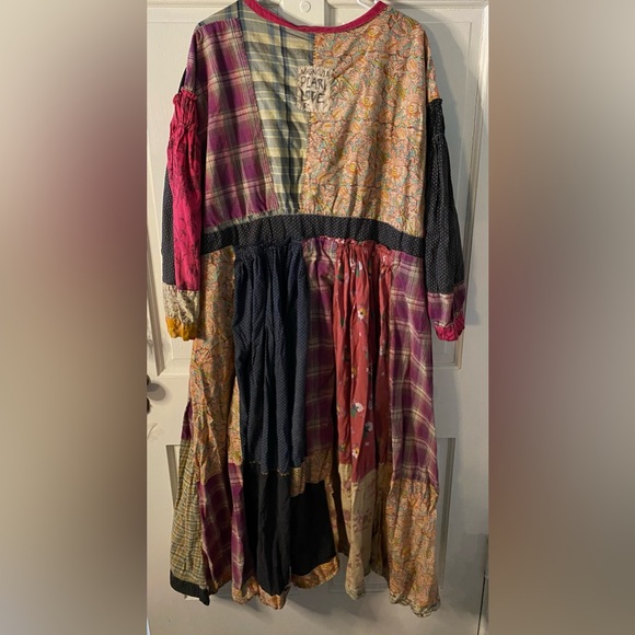 Magnolia Pearl Searcy Patchwork Dress 1013-Berry Berry Plaid - Picture 4 of 5